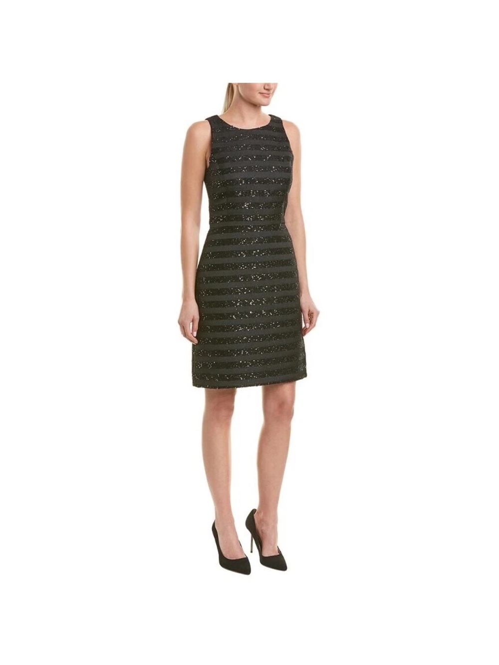 Brooks Brothers Sequin Striped Tweed Sheath Cocktail Dress size 6